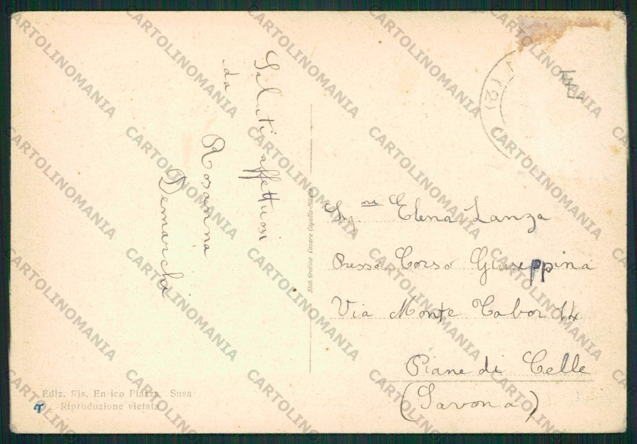 Torino Valsusa Pittoresca La Losa ABRASA FG cartolina KV8865 – retro