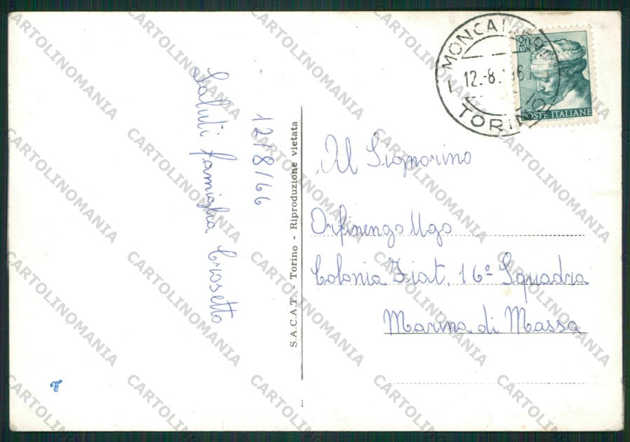 Torino Moncalieri Castello MACCHIE Foto FG cartolina KV8876 – retro