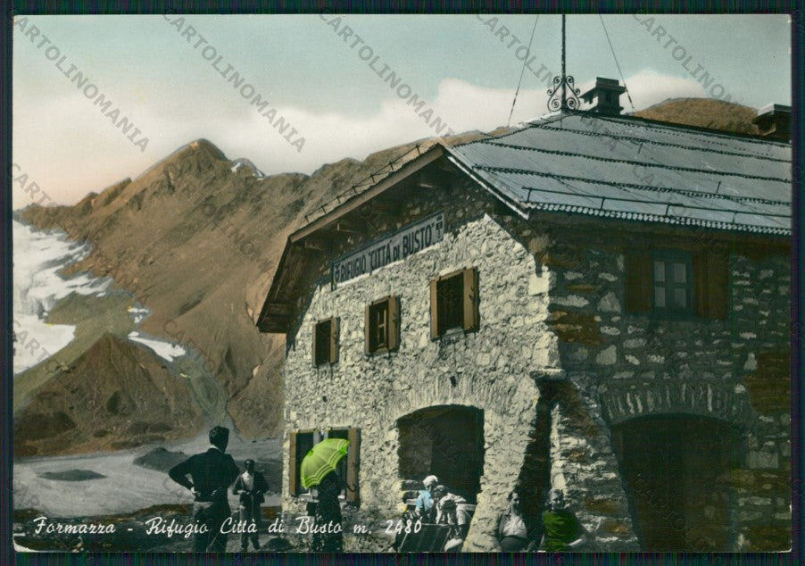 Verbania Formazza Rifugio Città di Busto PIEGHINA Foto FG cartolina KV8909 – fronte