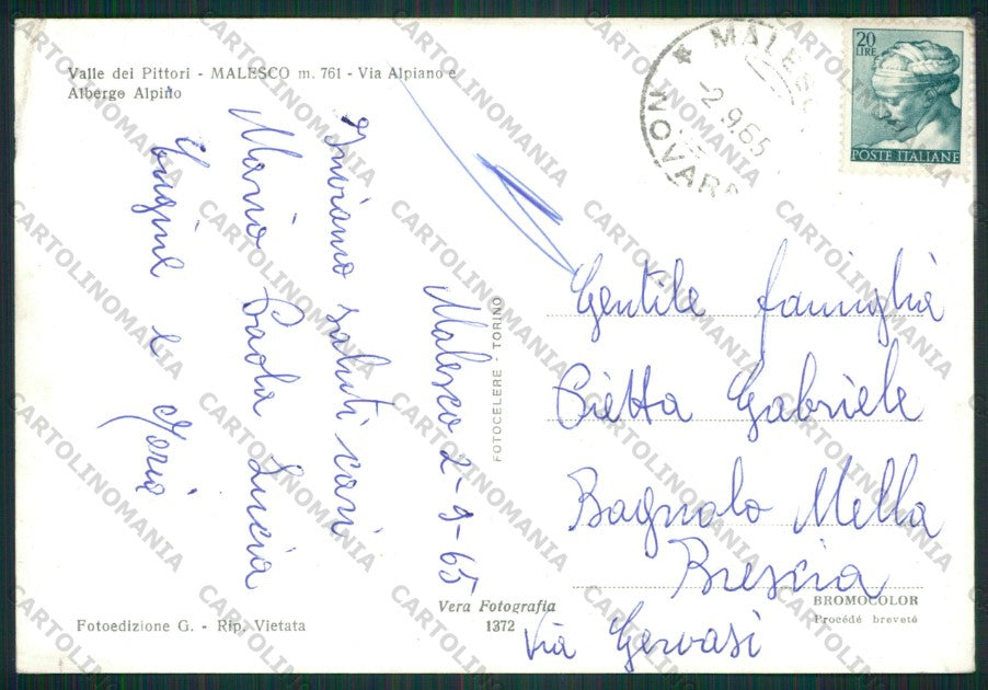 Verbania Malesco Auto PIEGHINE Foto FG cartolina KV8912 – retro