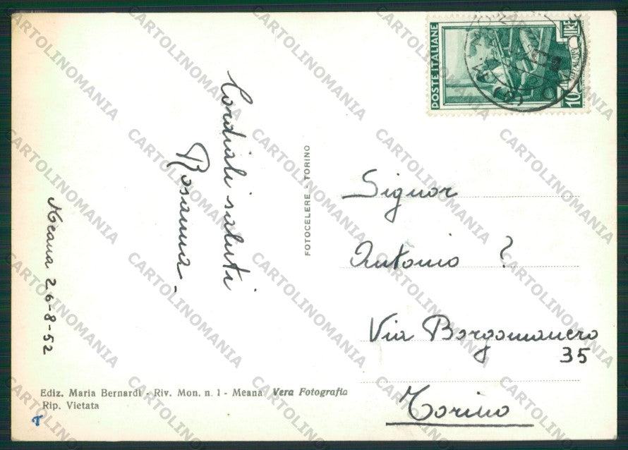 Torino Meana di Susa Rocciamelone Foto FG cartolina KV8925 – retro