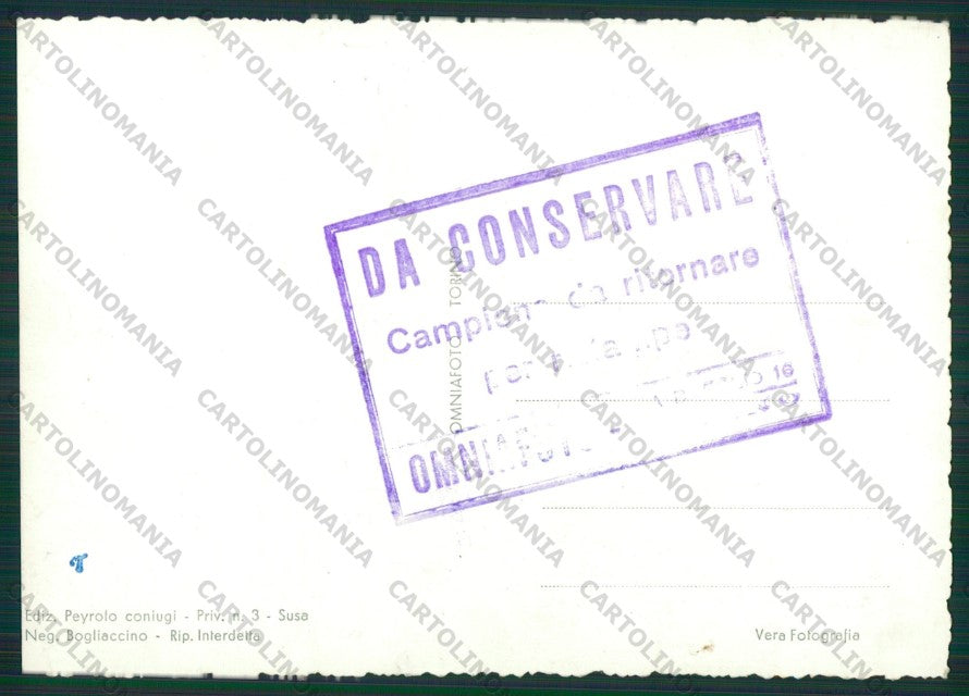 Torino Susa Monte Orsiera Foto FG cartolina KV8941 – retro
