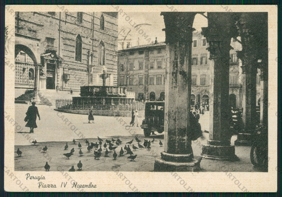Perugia Città Piccioni ABRASA FG cartolina KV8954 – fronte