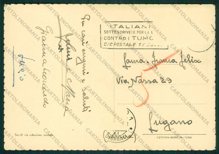 Perugia Città Comune FG cartolina KV8955 – retro