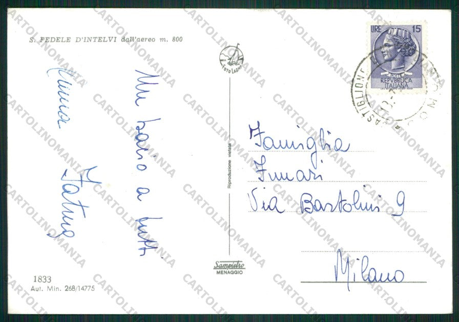 Como San Fedele d'Intelvi Foto FG cartolina KV8959 – retro