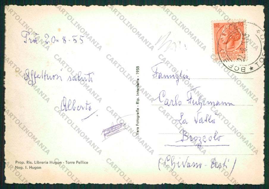 Torino Val Pellice Al Prà Rifugio Jervis Foto FG cartolina KV8969 – retro