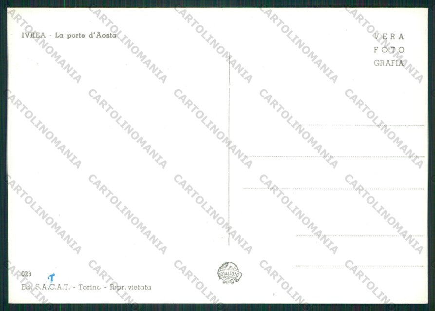 Torino Ivrea Foto FG cartolina KV8981 – retro