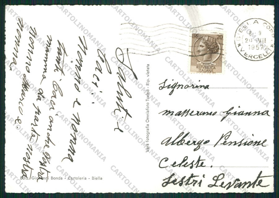 Biella Città Foto FG cartolina KV8987 – retro