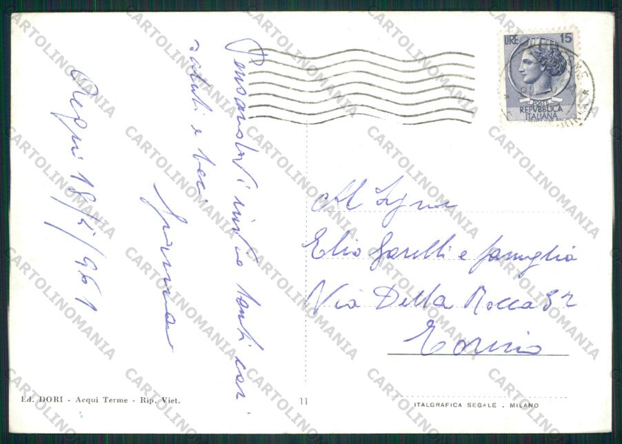 Alessandria Acqui Terme Auto Foto FG cartolina KV8989 – retro
