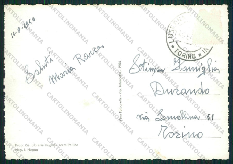Torino Bobbio Pellice Rifugio Barbara Foto FG cartolina KV8998 – retro
