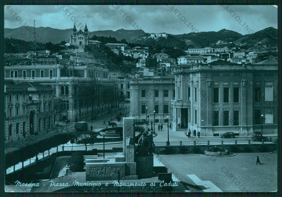 Messina Città Municipio PIEGA Foto FG cartolina KV9013 – fronte