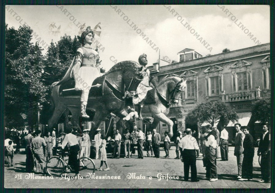 Messina Città Carri Allegorici Foto FG cartolina KV9018 – fronte