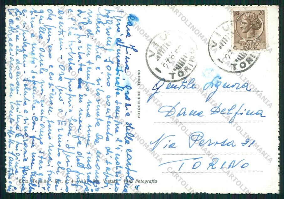Torino Viù PIEGHINA Foto FG cartolina KV9038 – retro