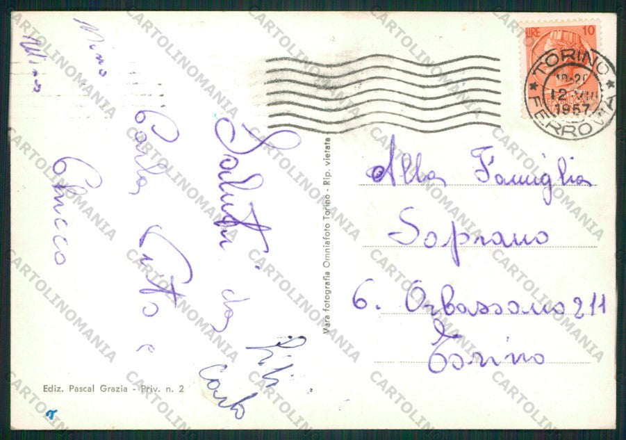 Torino Bardonecchia Diga di Rochemolles Foto FG cartolina KV9039 – retro