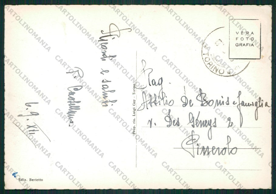 Torino Bardonecchia Foto FG cartolina KV9040 – retro