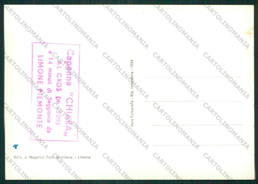 Cuneo Limone Piemonte Capanna Chiara Foto FG cartolina KV9047 – retro