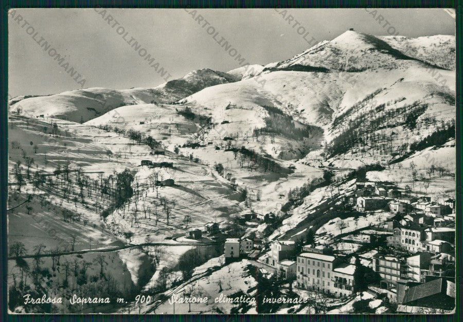 Cuneo Frabosa Soprana Nevicata PIEGHINE Foto FG cartolina KV9049 – fronte
