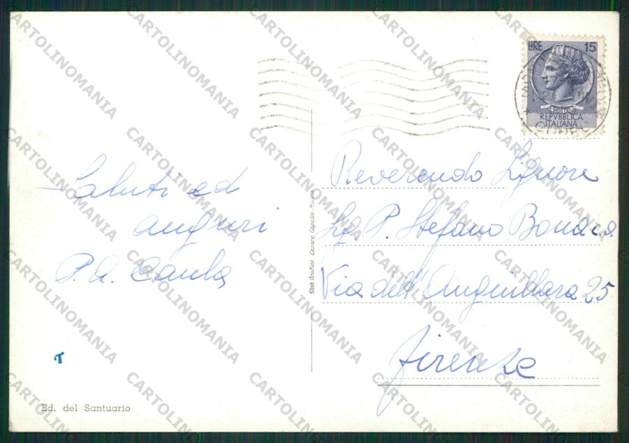 Cuneo Mondovì Vicoforte Santuario Foto FG cartolina KV9052 – retro