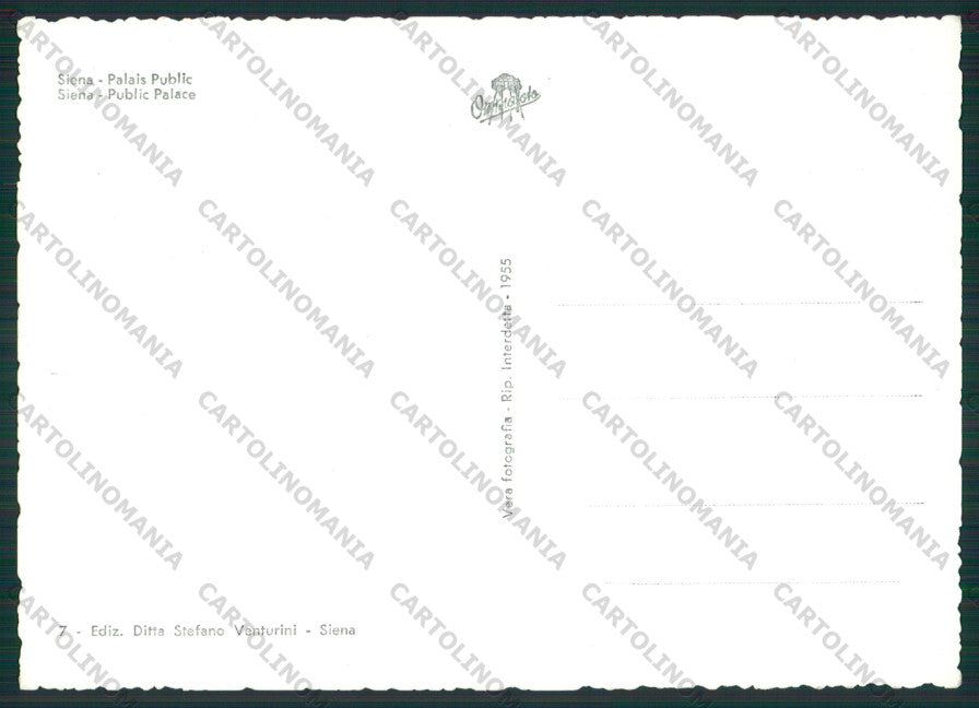 Siena Città Palazzo Pubblico Foto FG cartolina KV9054 – retro