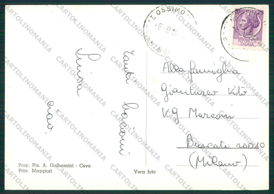 Brescia Ossimo Inferiore Foto FG cartolina KV9057 – retro