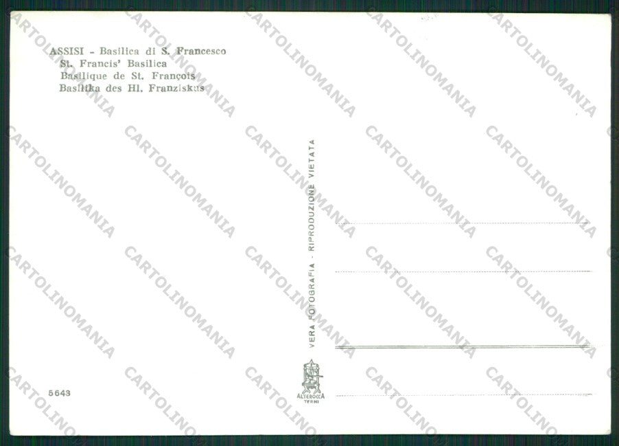 Perugia Assisi Foto FG cartolina KV9076 – retro