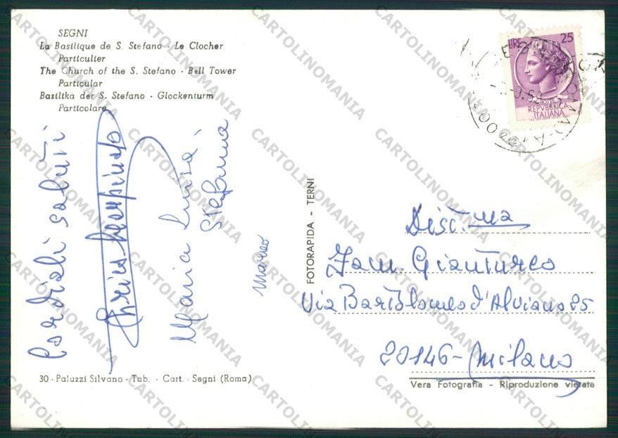 Roma Segni Foto FG cartolina KV9084 – retro