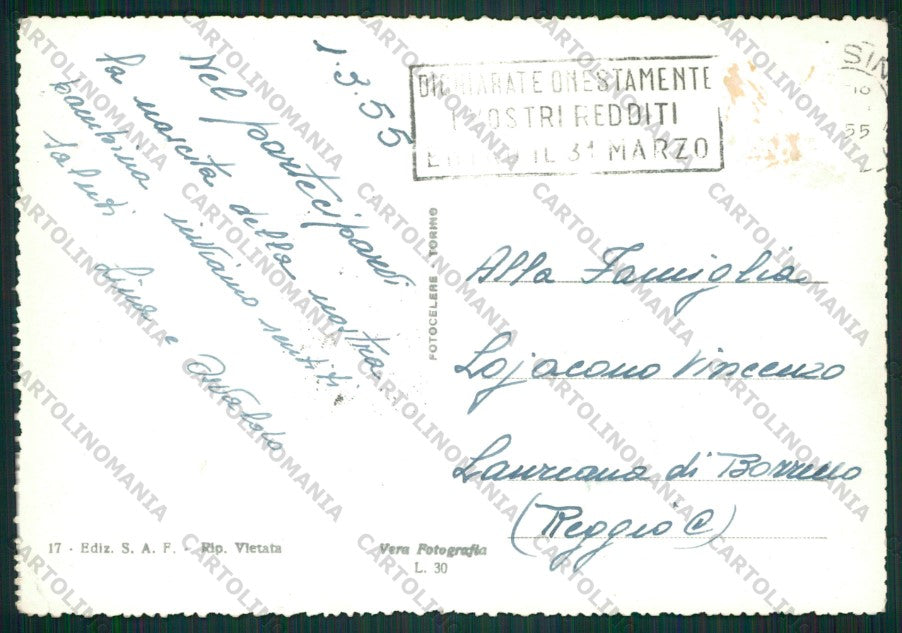 Messina Città Foto FG cartolina KV9090 – retro