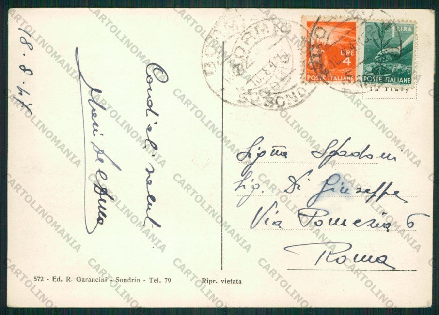 Sondrio Bormio STRAPPINO Foto FG cartolina KV9102 – retro
