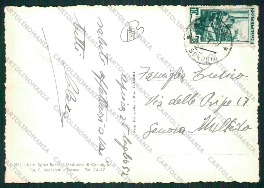 Sondrio Aprica Passo di Foto FG cartolina KV9104 – retro