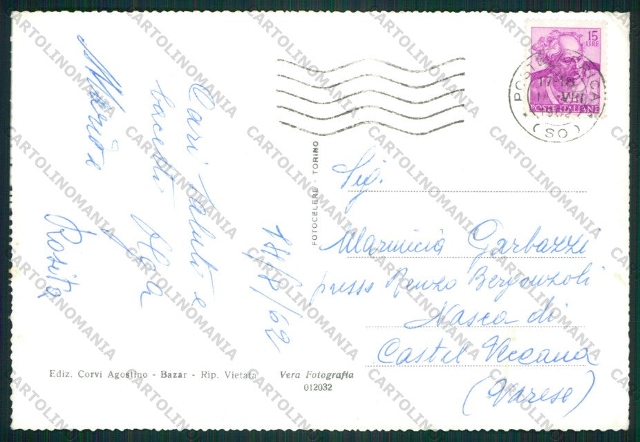 Sondrio Aprica Passo di Foto FG cartolina KV9109 – retro