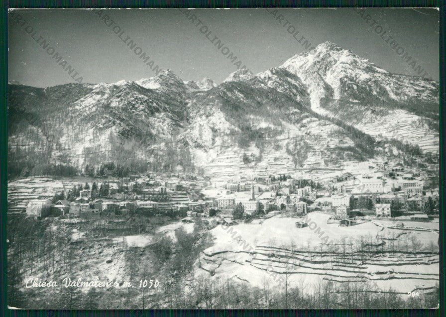 Sondrio Chiesa Valmalenco Nevicata Foto FG cartolina KV9117 – fronte