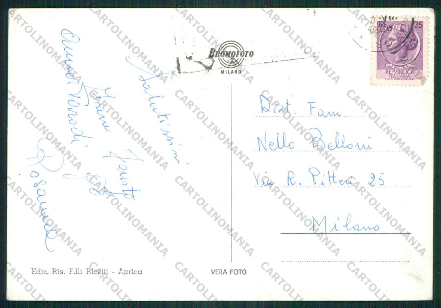 Sondrio Aprica Passo di Foto FG cartolina KV9123 – retro