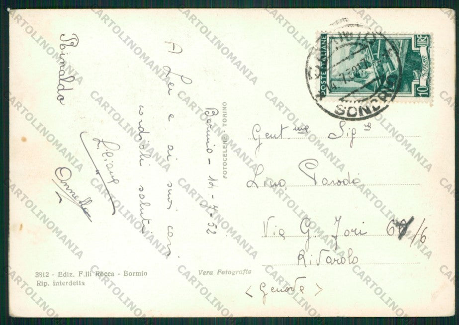 Sondrio Bormio Foto FG cartolina KV9126 – retro