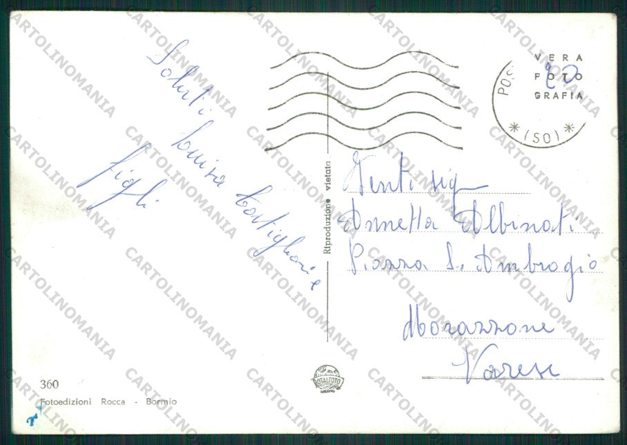 Sondrio Bormio Foto FG cartolina KV9128 – retro