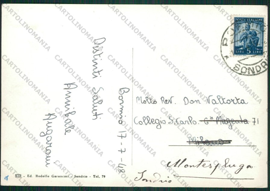 Sondrio Bormio Foto FG cartolina KV9129 – retro