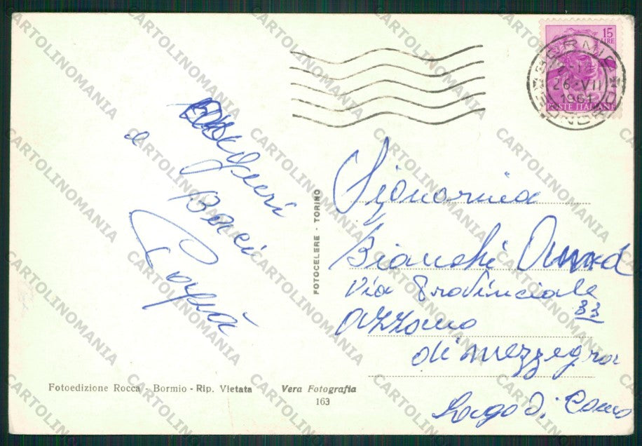 Sondrio Bormio Foto FG cartolina KV9135 – retro