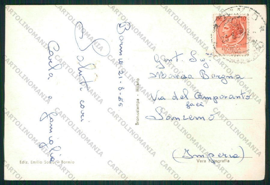 Sondrio Bormio Valfurva ABRASA Foto FG cartolina KV9137 – retro