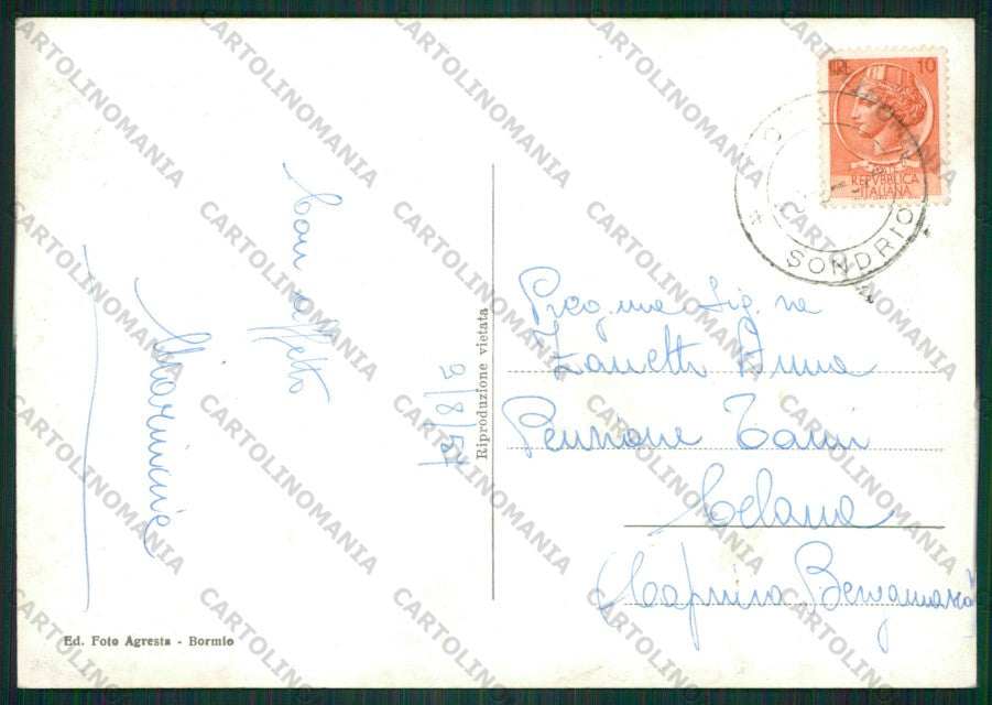Sondrio Bormio PIEGHINE Foto FG cartolina KV9138 – retro