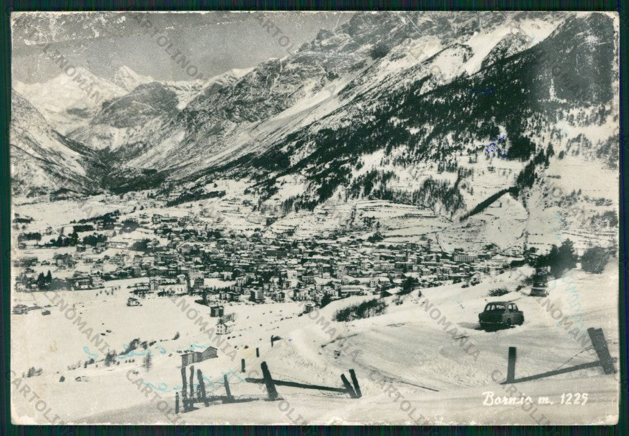 Sondrio Bormio Nevicata Auto ABRASA Foto FG cartolina KV9147 – fronte