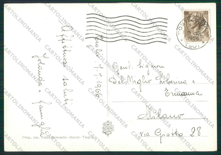 Sondrio Teglio Foto FG cartolina KV9149 – retro