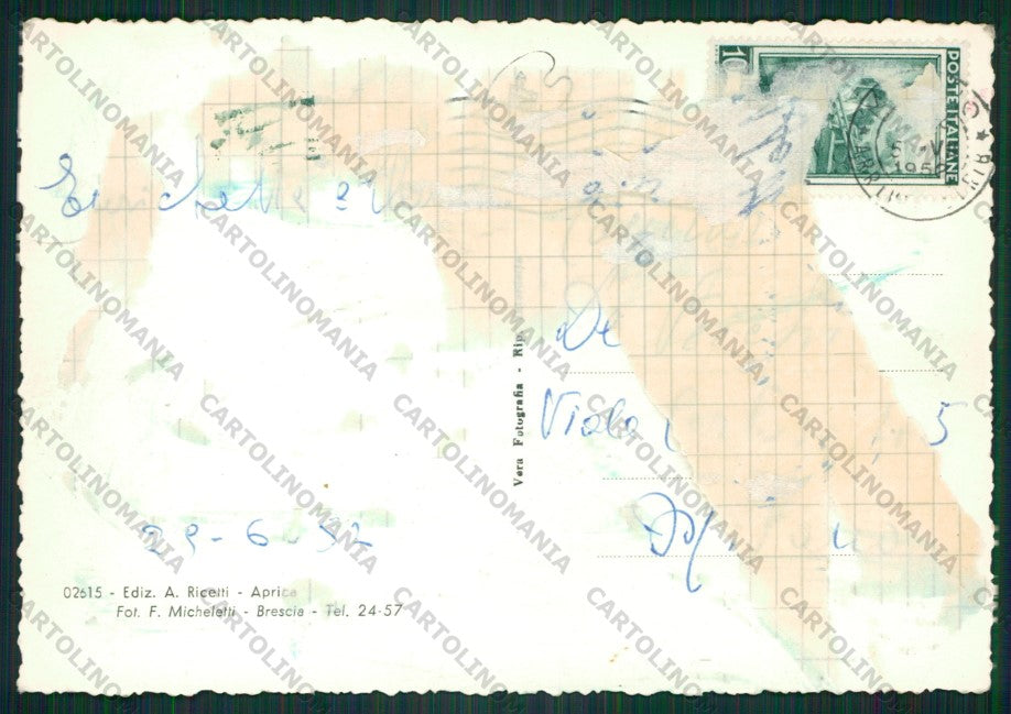 Sondrio Aprica Passo di COLLA Foto FG cartolina KV9156 – retro