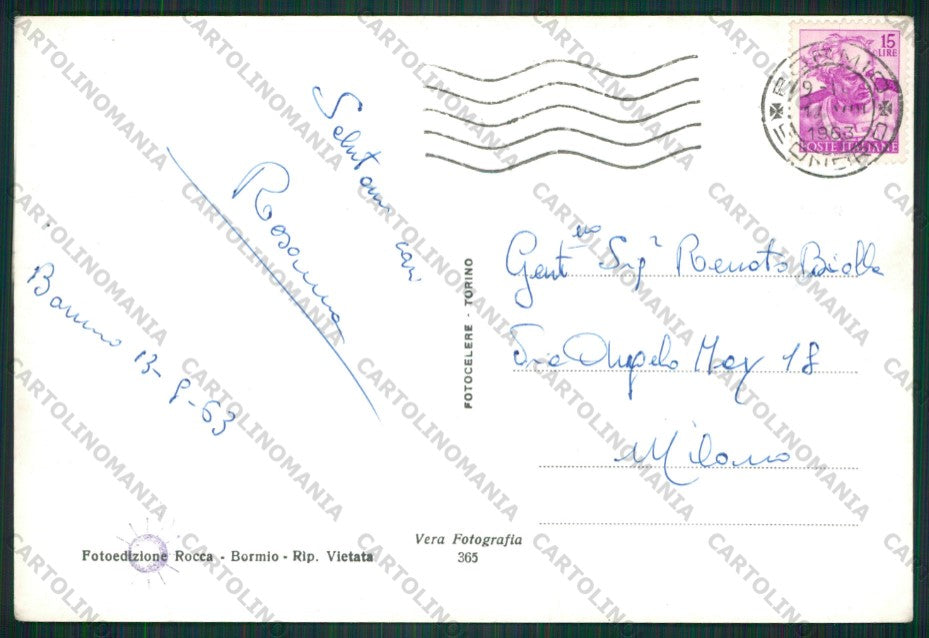 Sondrio Bormio Foto FG cartolina KV9168 – retro