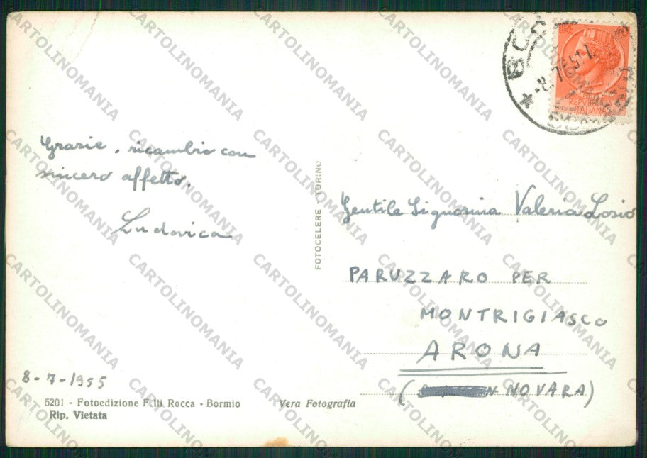 Sondrio Bormio PIEGHINE Foto FG cartolina KV9171 – retro