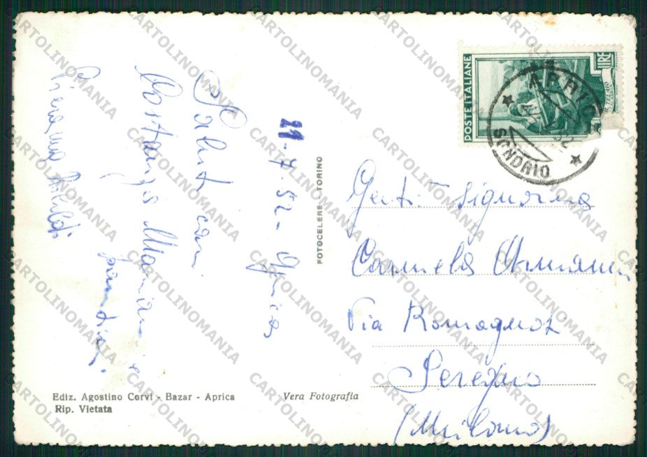 Sondrio Aprica Passo di Adamello ABRASA Foto FG cartolina KV9177 – retro