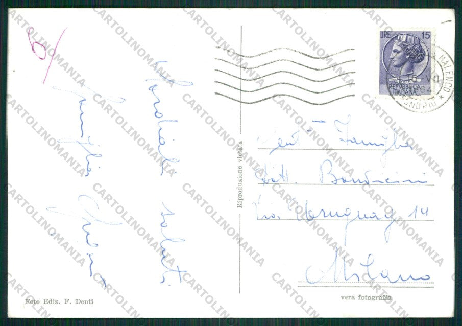 Sondrio Chiesa Valmalenco PIEGHE Foto FG cartolina KV9186 – retro