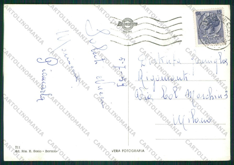 Sondrio Bormio Foto FG cartolina KV9191 – retro