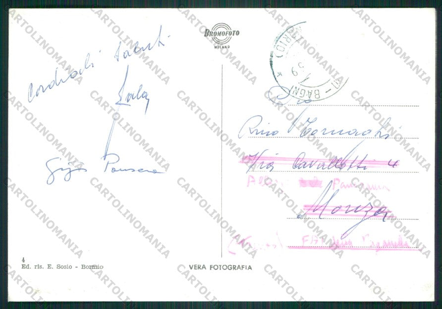 Sondrio Bormio Bagni di Stelvio Foto FG cartolina KV9211 – retro