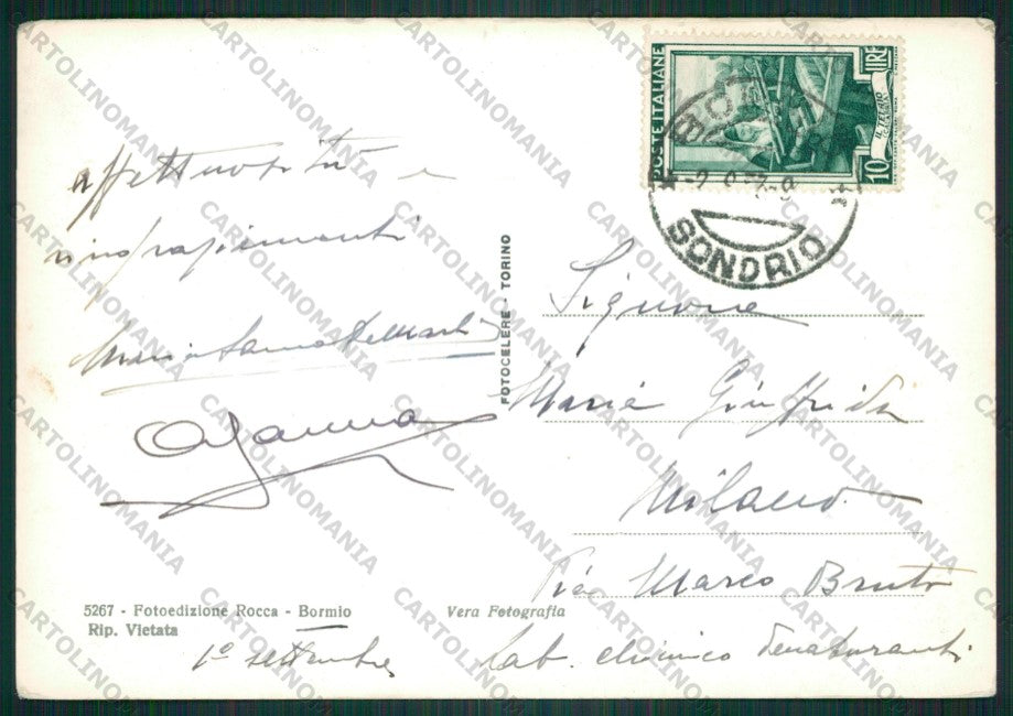 Sondrio Bormio Foto FG cartolina KV9212 – retro