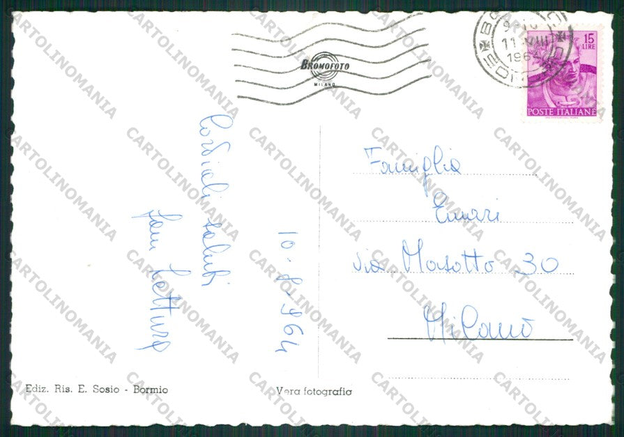Sondrio Bormio Foto FG cartolina KV9216 – retro