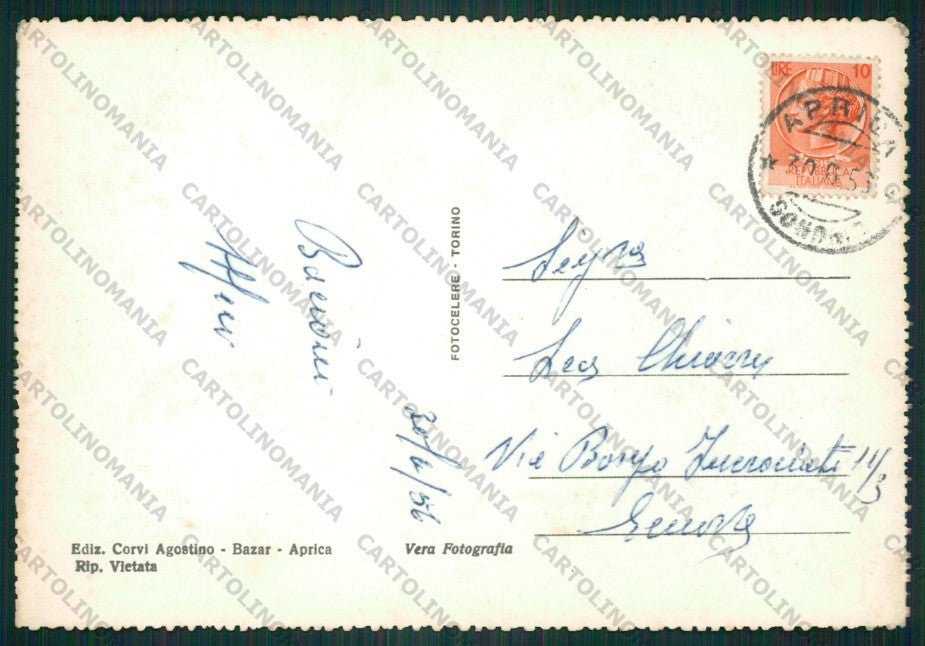 Sondrio Aprica Foto FG cartolina KV9218 – retro